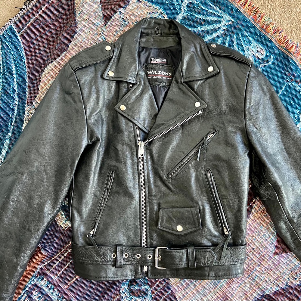 vintage wilson’s leather motorcycle jacket